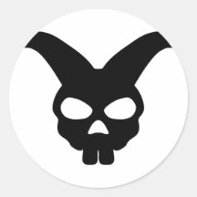 crâne noir de lapin adhésifs