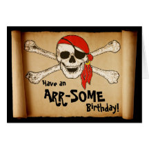 Crâne personnalisable de pirate d'ARR-SOME Cartes De Vœux