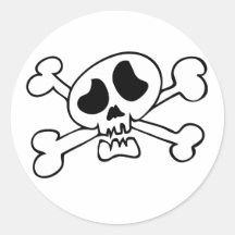 Crâne principal de bande dessinée autocollants