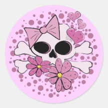 Crâne punk Girly Autocollants