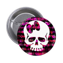 Crâne rose d'arc badges