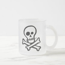 Crâne simple et os croisés de B&W Tasse