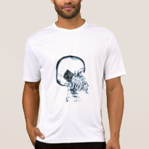 CRÂNE SQUELETTIQUE DE VISION DE RAYON X AU TÉLÉPHO T-SHIRT
