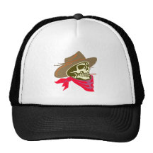 Crâne tête de mort skull cowboy casquette de camionneur