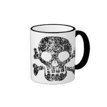 Crâne usé et os croisés mugs