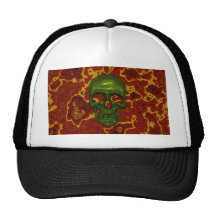 Crâne vert casquette de camionneur