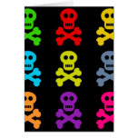 Crânes colorés cartes de vœux