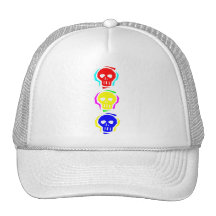 Crânes de couleur primaire casquettes de camionneur