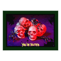 Crânes et invitation d'araignées