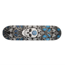 Crânes gothiques - bleu skateboards customisés