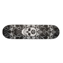 Crânes gothiques - noir skateboard customisable