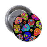Crânes mexicains de sucre d'art populaire pin's avec agrafe