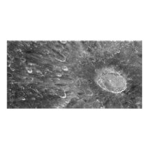 Cratère lunaire Tycho d'impact sur la lune de la t Cartes De Vœux Avec Photo