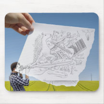 Crayon contre l'appareil-photo - inspiration tapis de souris
