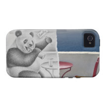 Crayon contre l'appareil-photo - isolé iPhone 4 case