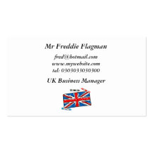 Crayon Union Jack, Cartes De Visite Personnelles