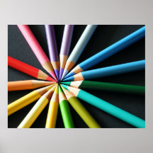 crayons colorés affiches