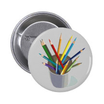 Crayons de couleurs - pin's