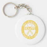 CreamHeartRibbonBeAwareFindCureDark Porte-clé