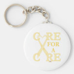CreamHeartRibbonCareCureLight Porte-clefs
