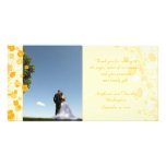 Creamsicle floral vous remercient photocard de mar cartes avec photo