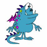 créature bleue mignonne de monstre de dragon photos en relief