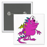 créature rose mignonne de monstre de dragon badges