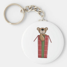 Créatures de Noël · Ours et boîte de nounours Porte-clé
