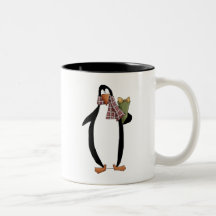 Créatures de Noël · Pingouin et cadeau Tasse À Café
