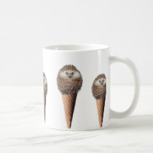 Crème glacée de hérisson tasse à café