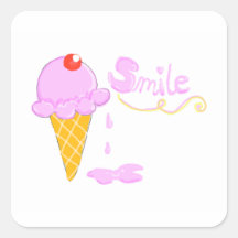 Crème glacée de sourire adhésifs