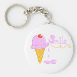 Crème glacée de sourire porte-clé