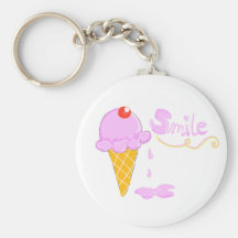 Crème glacée de sourire porte-clé