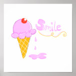 Crème glacée de sourire posters