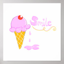 Crème glacée de sourire posters