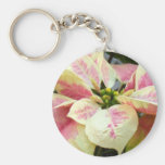 Crème rose de poinsettia porte-clé