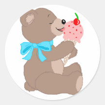 Crème-transport de glace de Teddie Autocollants