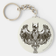 Crête de capot et de crâne de Batman Porte-clefs