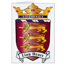 Crête de coeur de lion carte de vœux