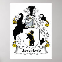 Crête de famille de Beresford Affiche