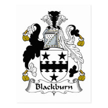 Crête de famille de Blackburn Carte Postale