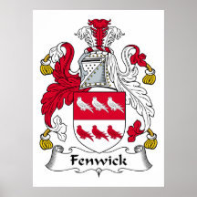Crête de famille de Fenwick Affiche