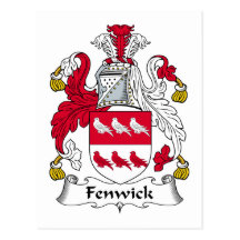 Crête de famille de Fenwick Carte Postale