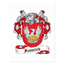 Crête de famille de Fenwick Carte Postale