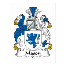 Crête de famille de maçon carte postale
