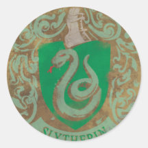 Crête HPE6 de Slytherin Autocollant Rond