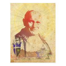 Crête papale de Pape Jean Paul II Carte Postale