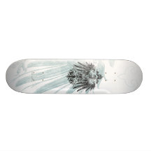Crête usée d'encre plateau de planche à roulettes