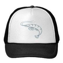 Crevette rose fraîche de chemise de logo d'icône d casquettes