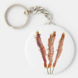 Crevette rose grillée de tigre sur une brochette porte-clés